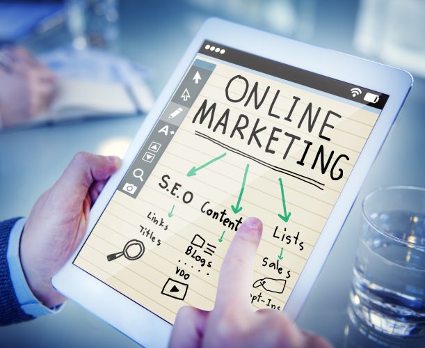 online inbound marketing on a tablet