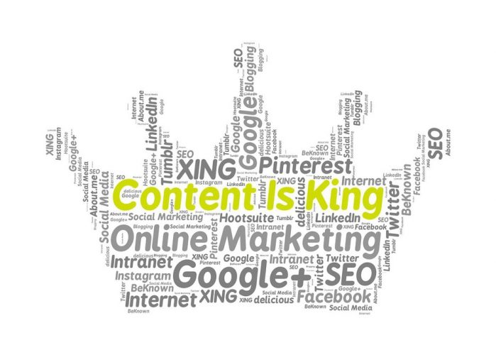 Content is king word cloud 