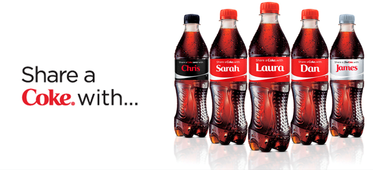 Share a coke – UGC marketing 