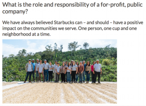 starbucks corporate responsibility project
