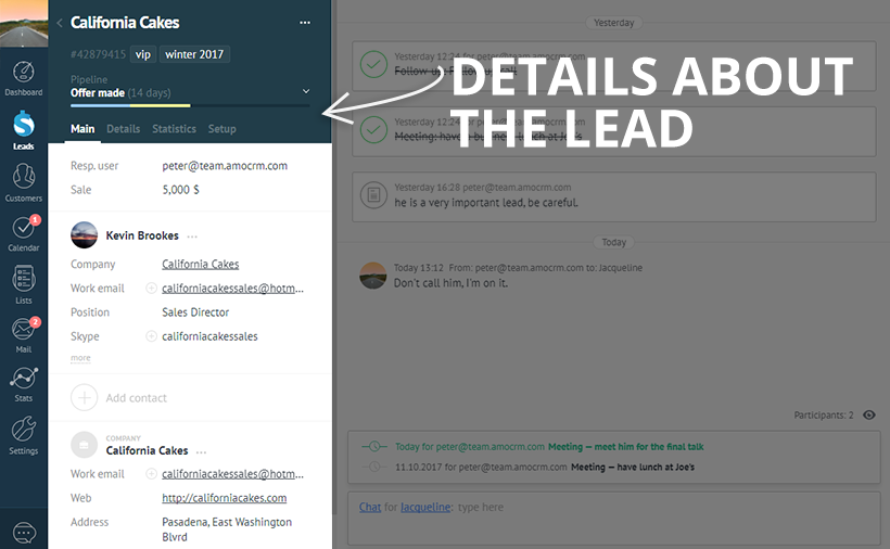 Lead capture – CRM 